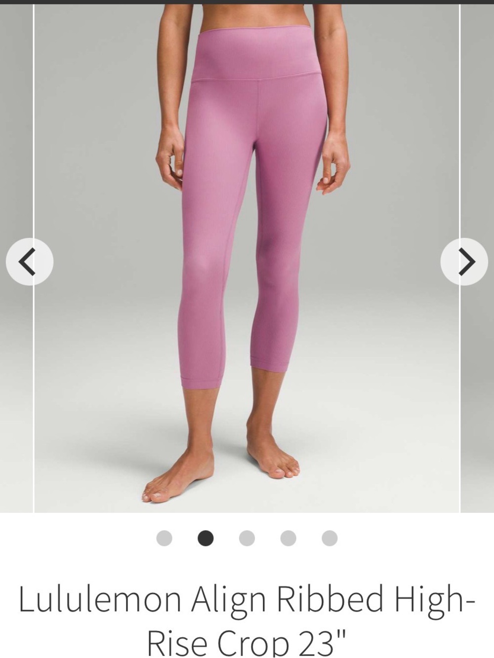 Lululemon Align Ribbed High Rise Crop 23”